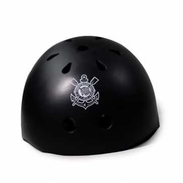 CAPACETE INFANTIL PRETO PARA SKATE CORINTHIANS TAMANHO G